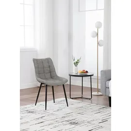Woltu Esszimmerstuhl Kunstleder grau 4er Set