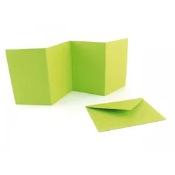 Folia Leporello-Karten mit Umschlag, 3 Stück, Farbe wählbar