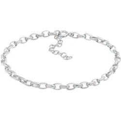 Nenalina Armband Charmträger Gliederarmband Oval Basic 925 Silber 16 Damen 
