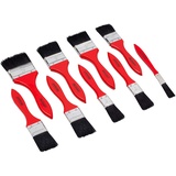 Werkzeyt Pinsel-Set 9-teilig - Für wasserbasierte Farben & Lacke - Bestehend aus Flachpinsel mit 13 - 63 mm Breite - Schwarze Kunststoffborsten - Borstenstärke 4 / Malerpinsel / B21622