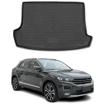 Omac Kofferraummatte Kofferraumwanne kompatibel mit VW T-ROC 2017-2025 Gummi TPE Schwarz