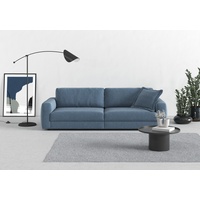 Big-Sofa TRENDMANUFAKTUR "Bourbon" Sofas Gr. B/H/T: 264 cm x 84 cm x 126 cm, Struktur weich, XXL ohne Sitztiefenverstellung, blau (blue horizon) XXL Sofas