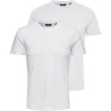 Only & Sons ONSBASIC SLIM O-NECK 2-PACK NOOS weiß XXL