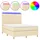 vidaXL Boxspringbett mit Matratze & LED Creme 140x200 cm Stoff