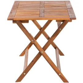 Beliani Gartenmöbel Set Akazienholz dunkelbraun grau