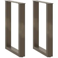 VidaXL Esstischbeine U-Form 2 Stk. Naturstahl 50x(72-73) cm Stahl