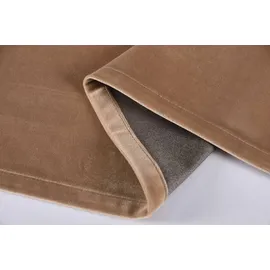 Gardinenbox Vorhang »Milano« Samt Blickdicht Schlaufenband Tunneldurchzug Blackout Bügelband kürzbar Sand 2 Stück HxB 280x135 cm, 20357
