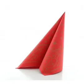 Sovie Horeca Serviette Liam in Rot aus Linclass® Airlaid, 40 x 40 cm, 50 Stück - Weihnachten, Ornamente Sterne