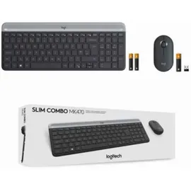 Logitech MK470 Slim Wireless Combo ES Set graphite