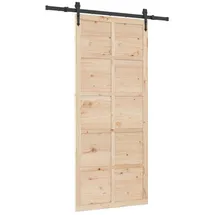 vidaXL Schiebetür rechts 80 x 208 cm braun