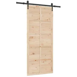 vidaXL Schiebetür rechts 80 x 208 cm braun