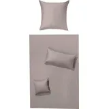 Erwin Müller Bettwäsche Bettwäsche "Amberg", Jersey, 2 teilig, Interlock-Jersey Uni grau