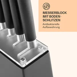 Klarstein Kitano Messerblock 8-tlg. Schwarz