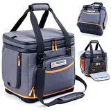 Doppellagige Reise-Tragetasche für Jackery Explorer 500 – tragbare Powerstation-Aufbewahrungstasche mit geformtem hartem Boden, seitlicher Belüftung und Vordertaschen für Jackery Zubehör und