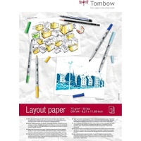 Tombow PB-LAYOUT Layoutblock DIN A4 weiß, halbtransparent