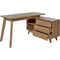 Jahnke Eckschreibtisch Libre D 240 E Eiche / Braun