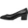 TAMARIS Damen Pumps Leder Blockabsatz; Black Leather/schwarz; 39 EU
