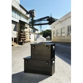 ALUTEC München Alubox Aluminium 93 Liter schwarz abschließbar 775 x 385 x 375 mm