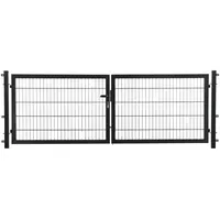 Floraworld Doppeltor 300 x 180 cm Schwarz/Metall