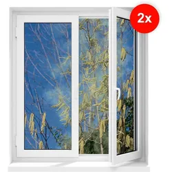 Hoberg Fenster-Moskitonetz mit Pollenschutz 150 x 130 cm - 2er-Set