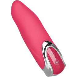 Auflegevibrator aus Silikon, 12 cm, pink | silber