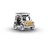 Pandora Moments Bicolor Abenteuerauto Charm aus Sterling Silber mit vergoldeter Metalllegierung und Zirkonia, Kompatibel Moments Armbändern,763330C01