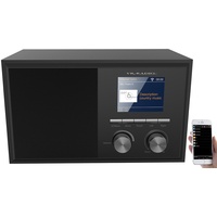 WLAN-Internetradio mit 2 Weckzeiten, Farbdisplay, Holzgehäuse, 6 Watt