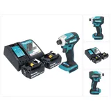 Makita Makita, Bohrmaschine + Akkuschrauber, DTD 172 RF Akku Schlagschrauber 18 V 180 Nm 1/4" Brushless + 2x Akku 3,0 Ah + Ladegerät (Akkubetrieb)