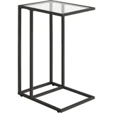 LuxusKollektion Beistelltisch Beistelltisch Sofa Laptoptisch Glastisch Hartglas Schwarz