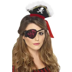 Glamour Piraten Augenklappe mit Spitze - OS