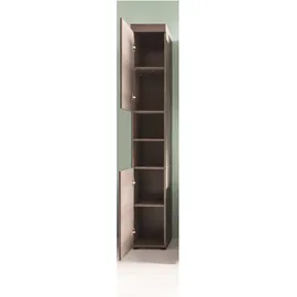 trendteam Runner Hochschrank 30 x 190 x 31 cm Grau Holz