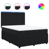 vidaXL Boxspringbett 140 x 200 cm Schwarz