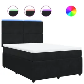 vidaXL Boxspringbett 140 x 200 cm Schwarz