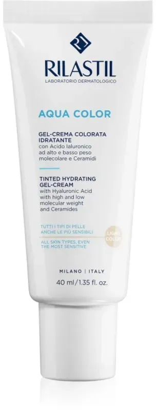 Rilastil Aqua Color Getönte Gelcreme mit feuchtigkeitsspendender Wirkung Farbton Light 40 ml