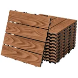 ML-Design WPC Terrassenfliesen 30 x 30 cm hellbraun