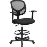 Songmics Arbeitsstuhl, OBN25BK Büro- / schwarz,