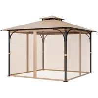 Vevor Moskitonetz für Pavillon 4 Stück 3,05 x 3,05 x 2,13 m Khaki