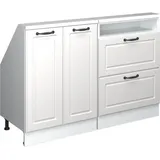 Vicco Dachschrägenschrank-Set Rion, Weiß Landhaus/Weiß, 2er Set