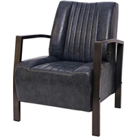 Mendler Sessel HWC-H10, Loungesessel Polstersessel Relaxsessel, Metall Industriedesign ~