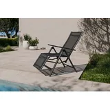 OUTFLEXX Relaxsessel, anthrazit matt/schwarz, Alu/Textilene, 67x71x110cm, 7-fach verstellbar