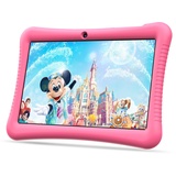 Semeakoko Kinder Tablet 10 Zoll Android 13, Kids Tablet Quad Core Processor 1.6GHz, 3GB RAM/32GB ROM(256GB TF), 1280x800 HD-Display, 6000mAh, WiFi, Bluetooth, Dual Kamera, Elterliche Kontrolle(Rosa)