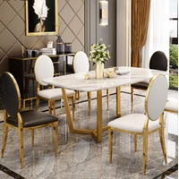 JVmoebel Esstisch, Design Esstisch Moderne Marmor Esszimmer Wohnzimmer Küche Tische Tisch weiß