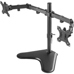 Techly Aufstellung - für 2 LCD-Displays - Schwarz - Bildschirmgröße: 33-81.3 cm