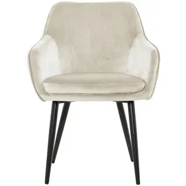 SalesFever Armlehnstuhl Samt creme