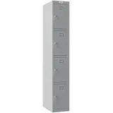 Phoenix Spind Locker grau PL1430GGK, 4 Schließfächer 30,0 x 50,0 x 183,0 cm