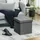 furnicato Sitzhocker Klappbar MDF 38 x 38 x 38 cm Grau