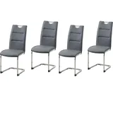 Hti-Living HTI-line Schwingstuhl 4er Set PU grau