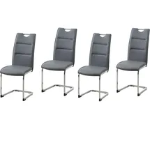 Hti-Living HTI-line Schwingstuhl 4er Set PU grau