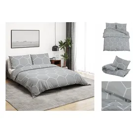 vidaXL Bettwäsche-Set Grau 240 x 220 cm + 0 x 0 cm