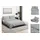 vidaXL Bettwäsche-Set Grau 240 x 220 cm + 0 x 0 cm